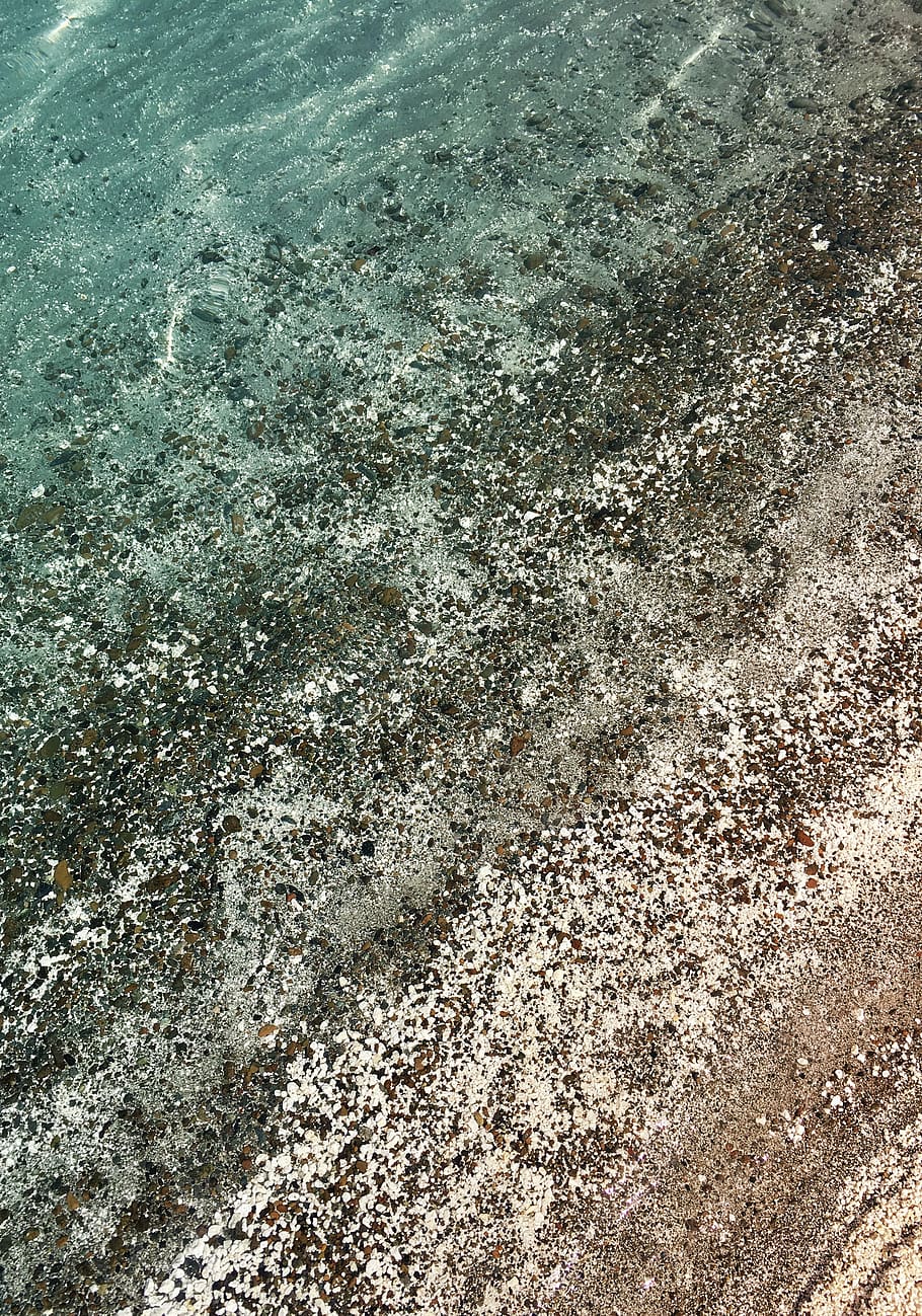 sea, seaside, beach, summer, color transition, full frame, high angle view HD wallpaper