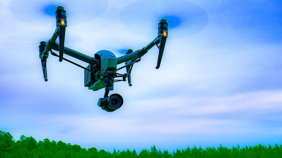 dji, inspire, drone, flight, sky, air, aerial, quadrocopter HD wallpaper