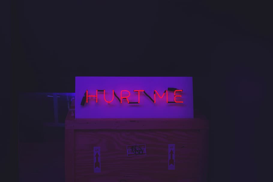 dark, night, box, light, letter, signage, neon, text, communication HD wallpaper