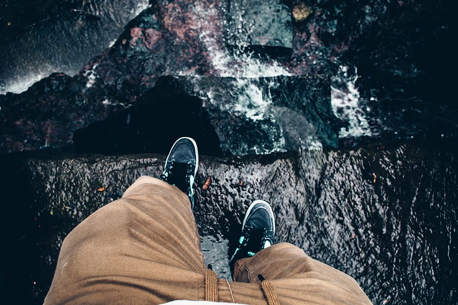 canada, hamilton, height, fall, waterfall, on top, low section HD wallpaper