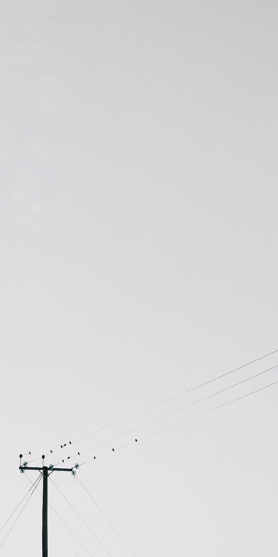 transmission post under white clouds, lamppost, cable, electricity HD wallpaper