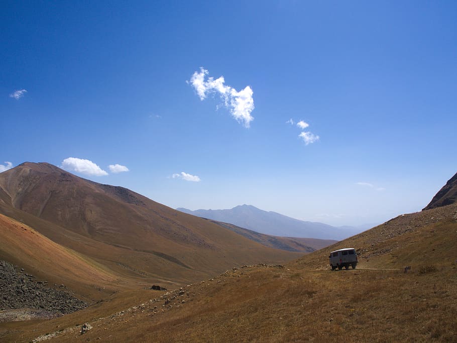 armenia, hills, landscape, desert, mountains, road, adventure