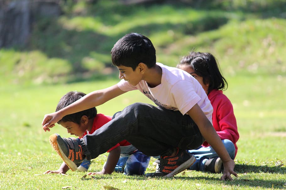 south indian kids, playing at park, child, childhood, togetherness, HD wallpaper