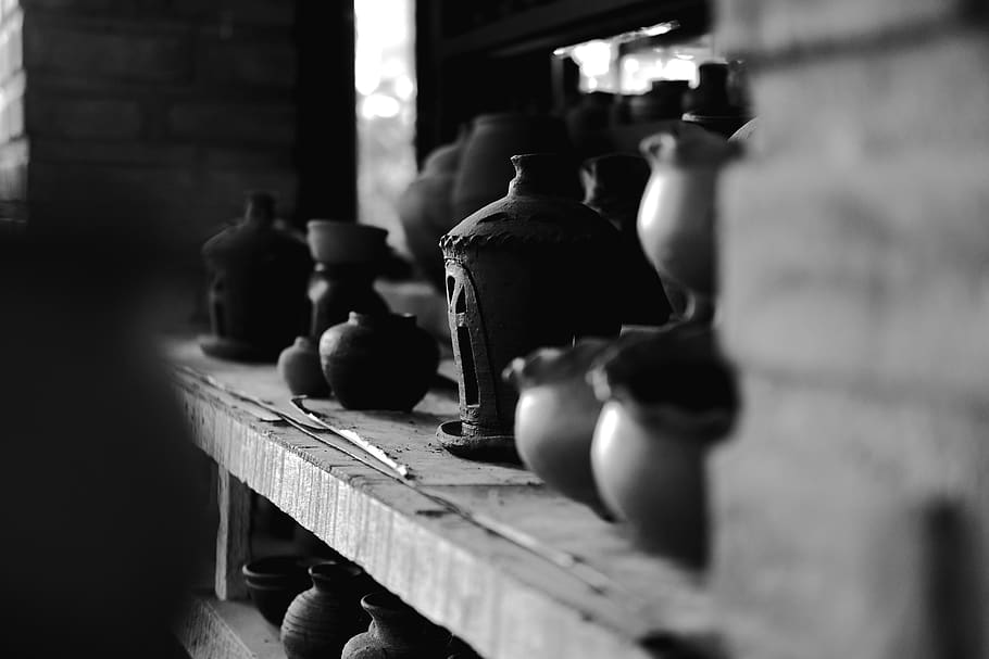 pot, vase, vintage, rustic, grunge, old, retro, pottery, garden HD wallpaper