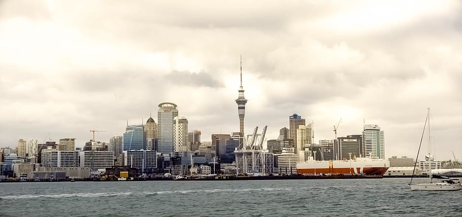 new zealand, auckland, cloudy, city, lanscape, #auckland#newzealand#skycity, HD wallpaper