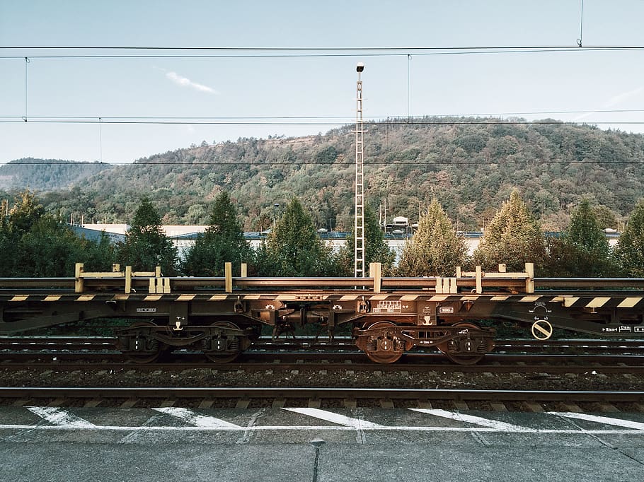 germany, jena, am bahnhof 3, station, trail, train, railroad, HD wallpaper