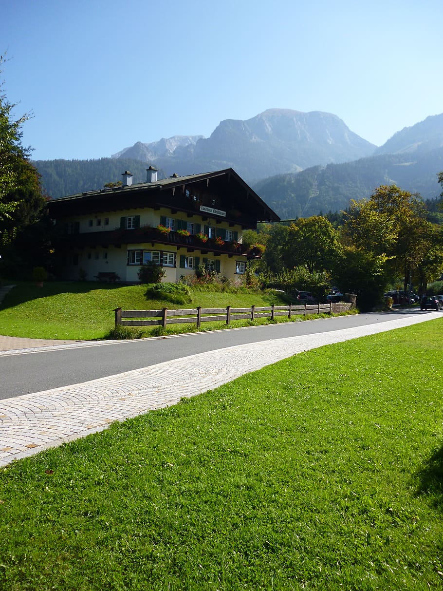 germany, bayern, mountains, landscape, plant, grass, sky, built structure HD wallpaper