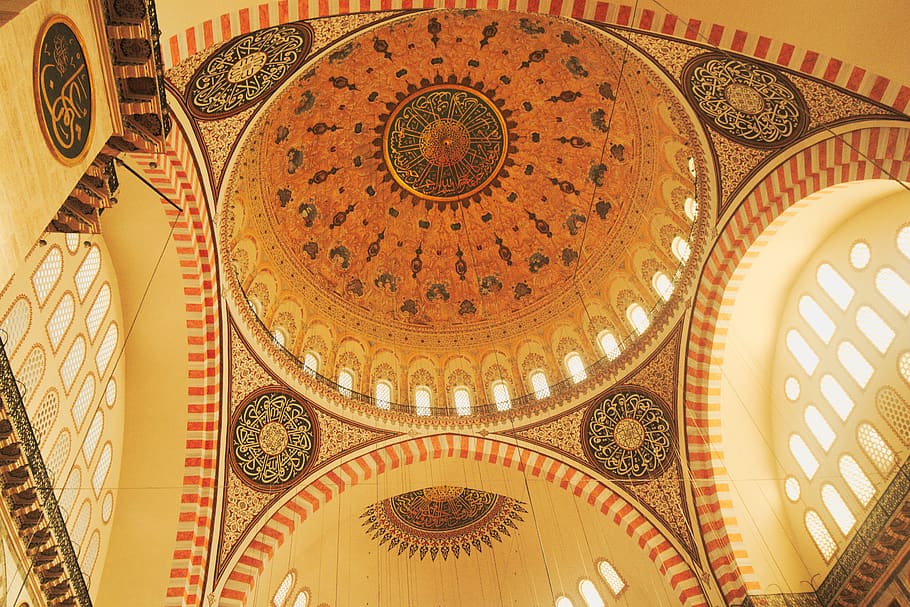 süleymaniye, cami, islam, istanbul, turkey, dome, on, city