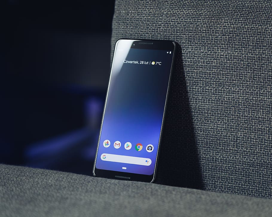 black Android smartphone, communication, technology, wireless technology HD wallpaper