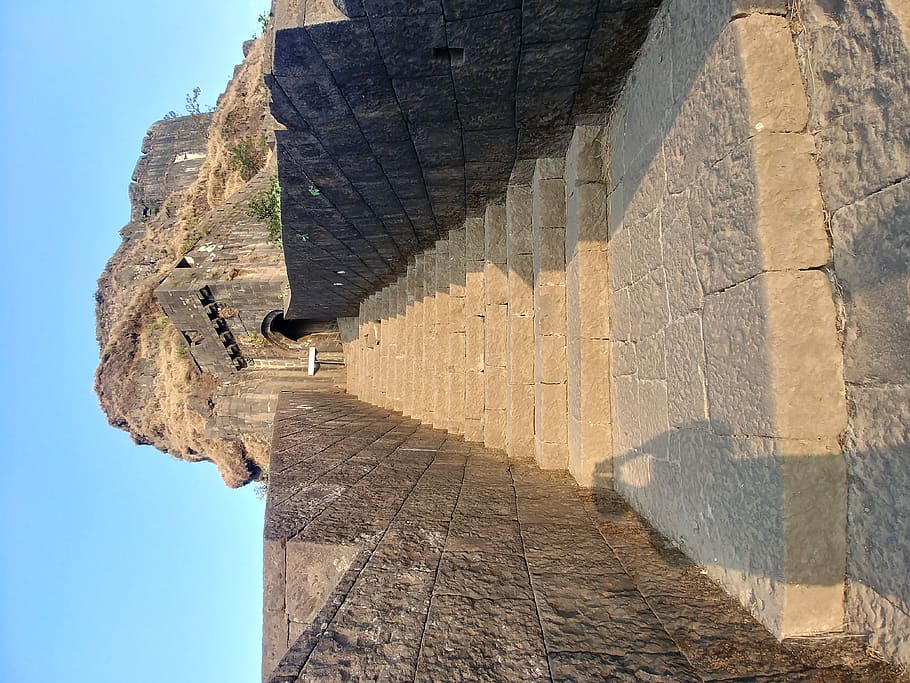 india, lonavala, fort, steps, entrance, architecture, day, nature HD wallpaper