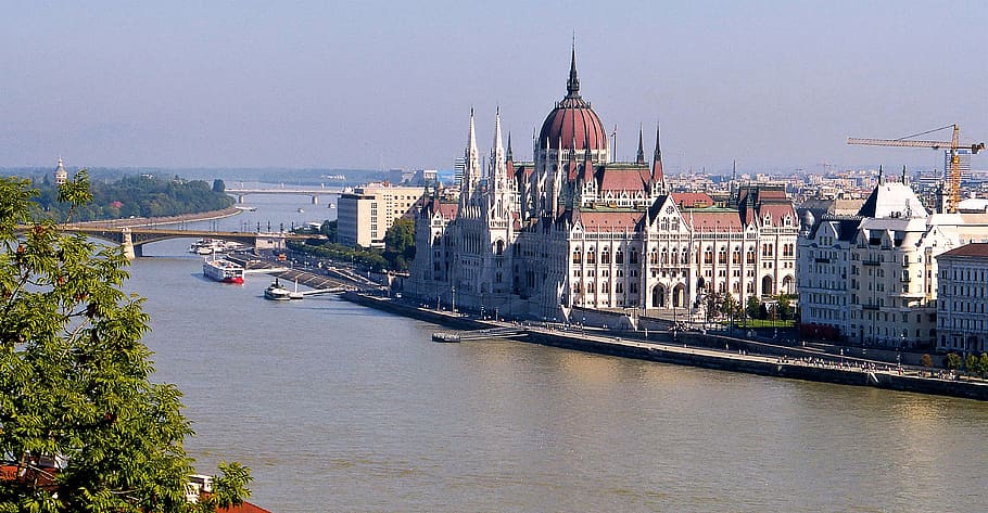 architecture, hungary, danube, river, body of water, city, travel HD wallpaper