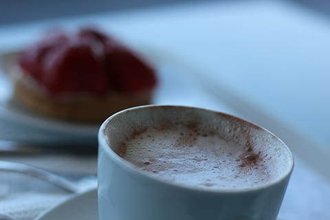 drink, cup, coffee cup, beverage, latte, pottery, saucer, food HD wallpaper