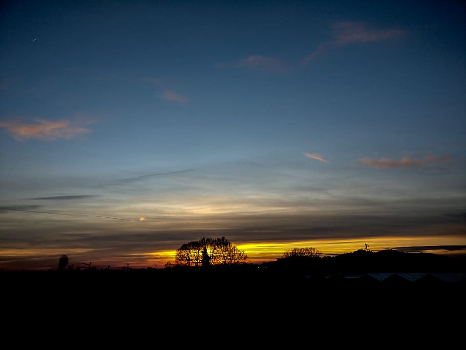 nature, outdoors, sky, sunset, dawn, red sky, dusk, sunrise HD wallpaper