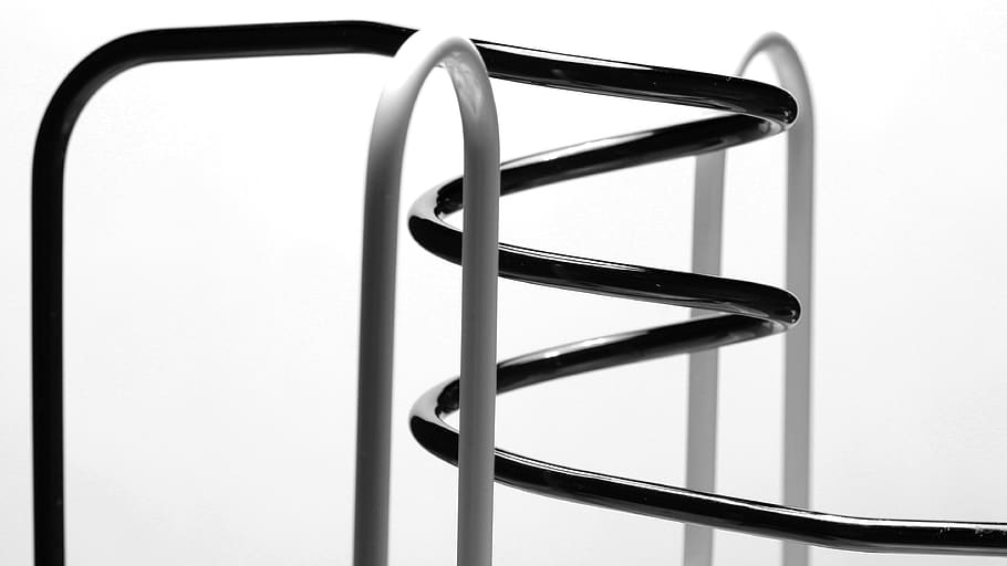 black, white, macro, macro photo, detail, metal, no people HD wallpaper
