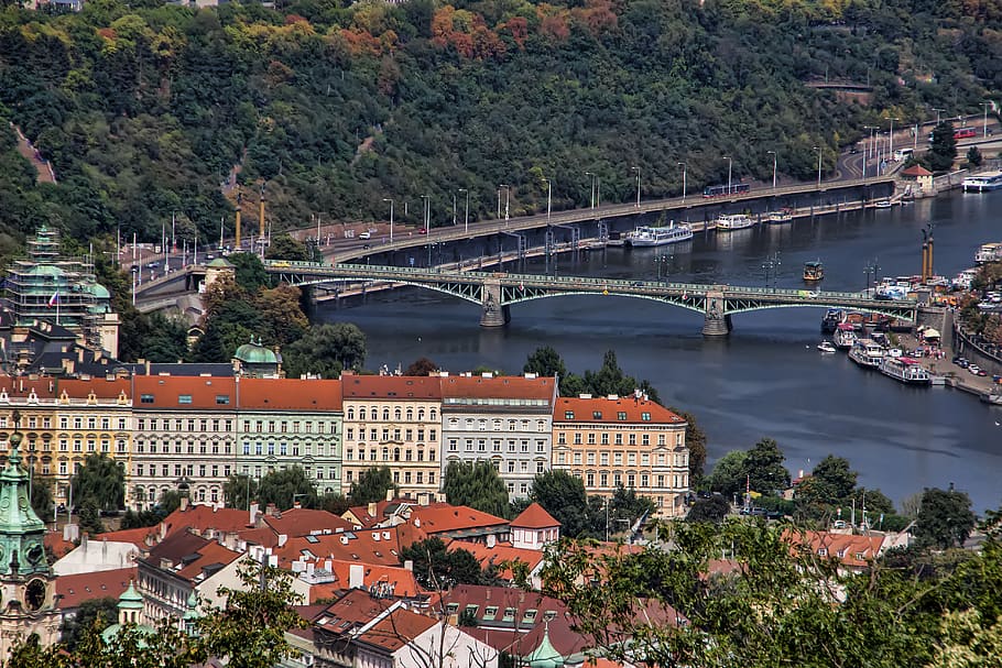 prague, czech, vltava, bridge, architecture, built structure HD wallpaper