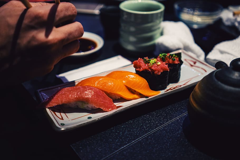 japan, shibuya-ku, sushi zanmai shibuya east exit, nigiri, food, HD wallpaper