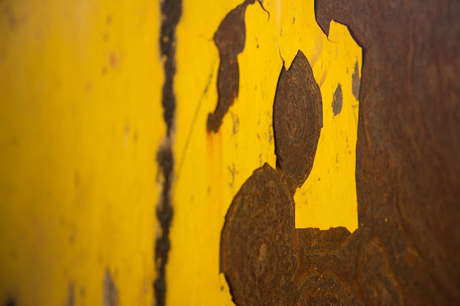 australia, cannington, paint, rust, yellow, no people, close-up HD wallpaper