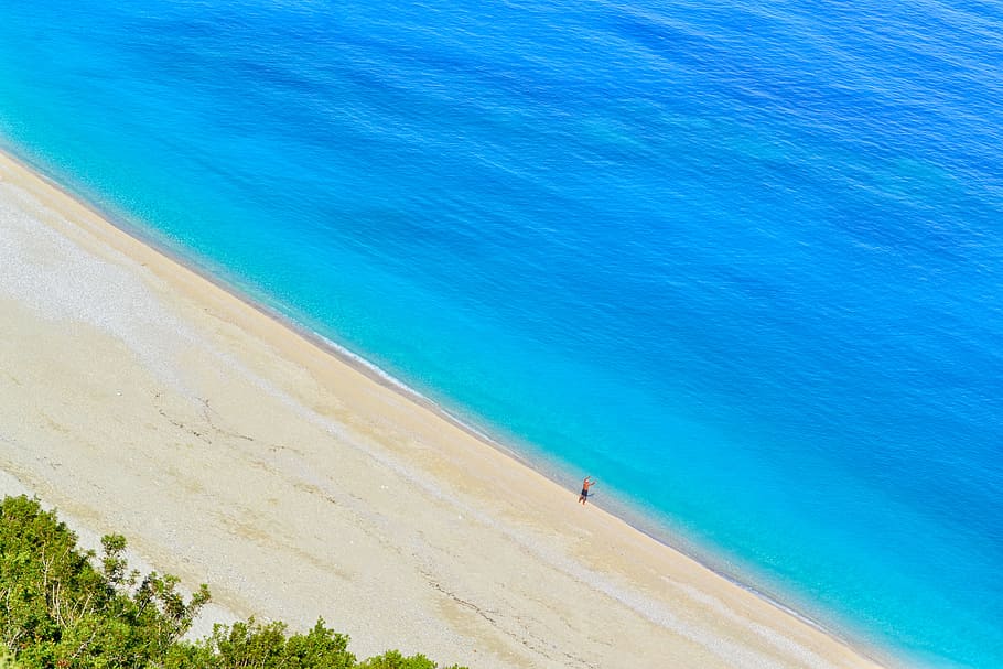 turquoise, beach, blue, myrtos, kefalonia, island, coastline HD wallpaper