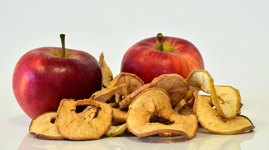 apple, fruit, food, refreshment, healthy, dried, dried apples HD wallpaper