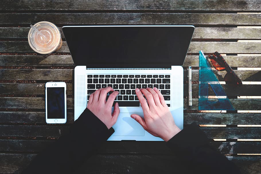 laptop, apple, macbook, computer, browser, research, study HD wallpaper