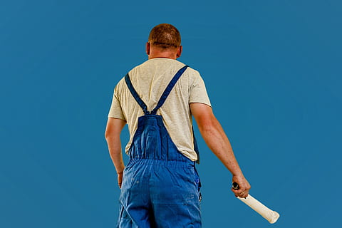 painter, house painter, wall, craftsmen, upholsterers, renovate HD wallpaper