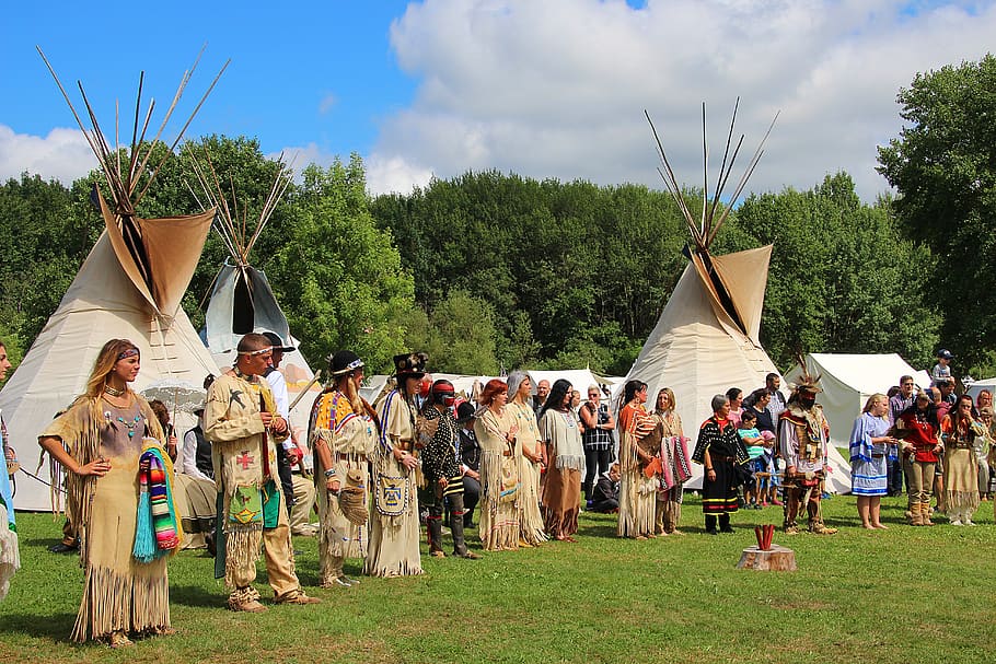 human, traditionally, tent, culture, indians, costumes, indian village HD wallpaper