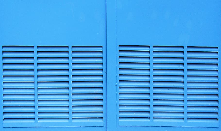 blue louver, architecture, built structure, no people, full frame HD wallpaper