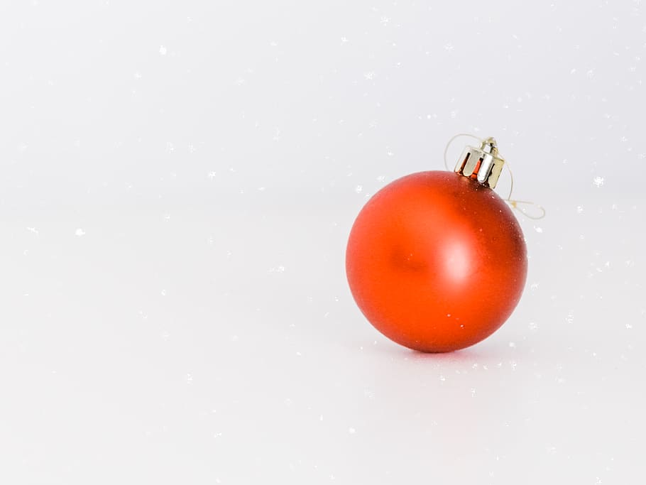 one red bauble, indoors, copy space, no people, food, close-up HD wallpaper