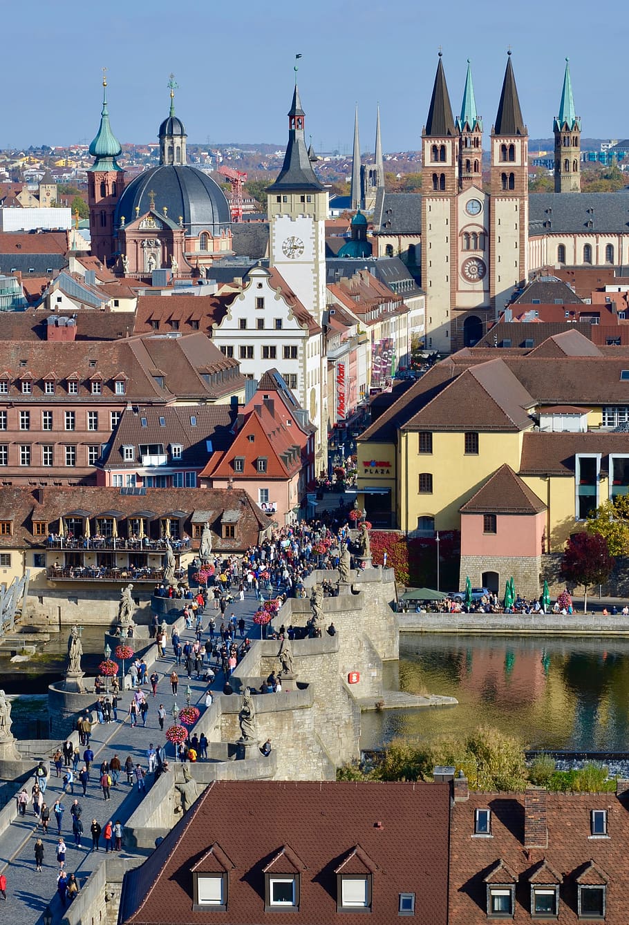 würzburg, main bridge, swiss francs, historically, places of interest, HD wallpaper