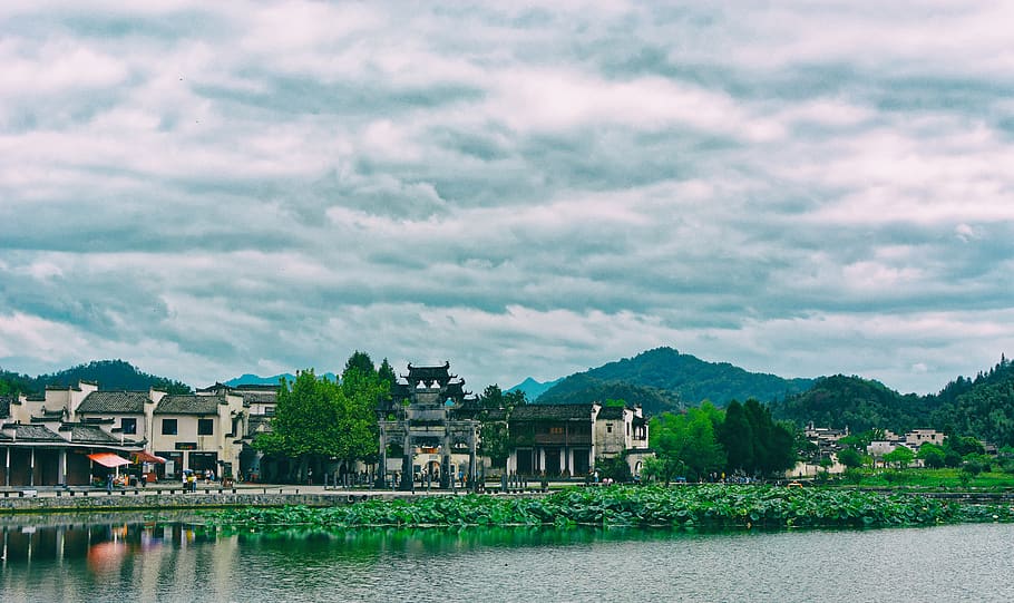 xidi village, building exterior, architecture, built structure HD wallpaper