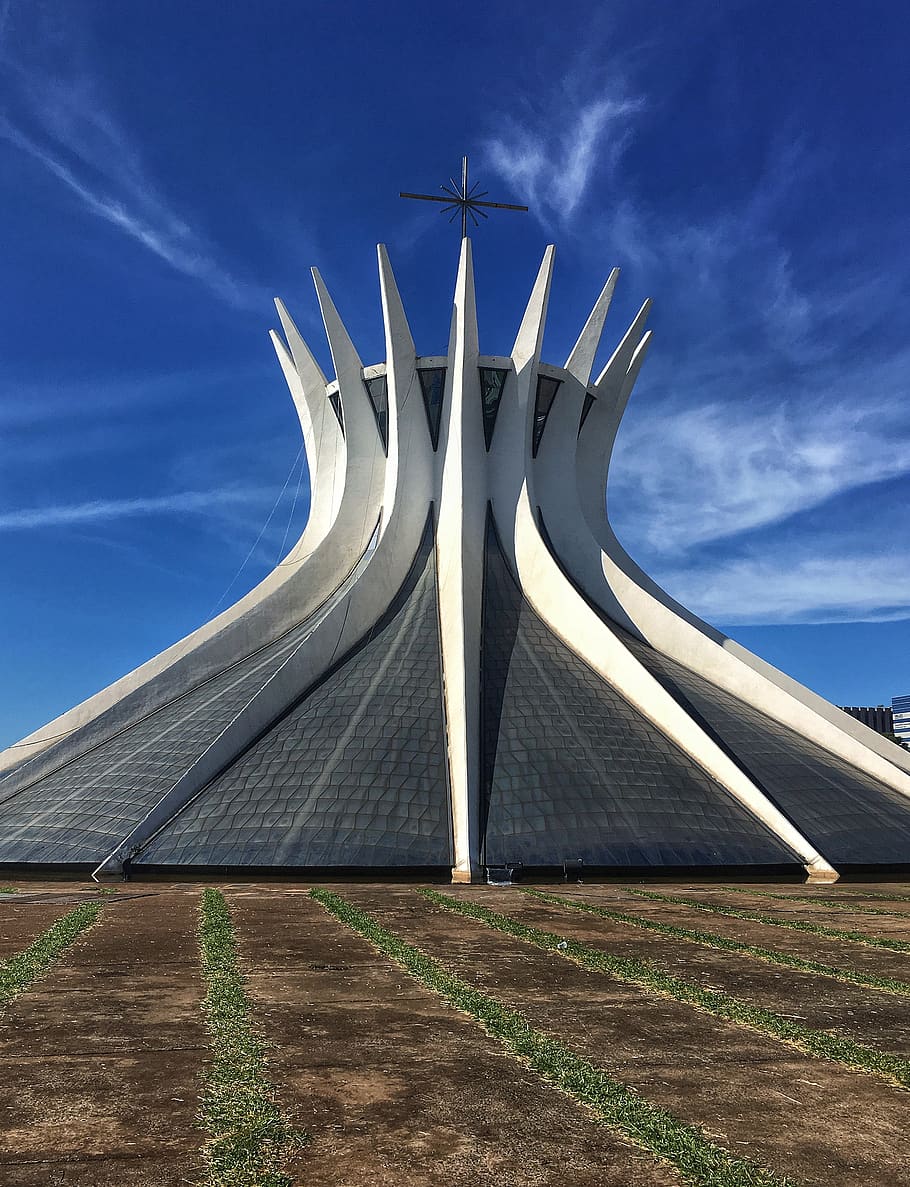 cathedral, the cathedral of brasilia, brazil, niemeyer, architecture, HD wallpaper