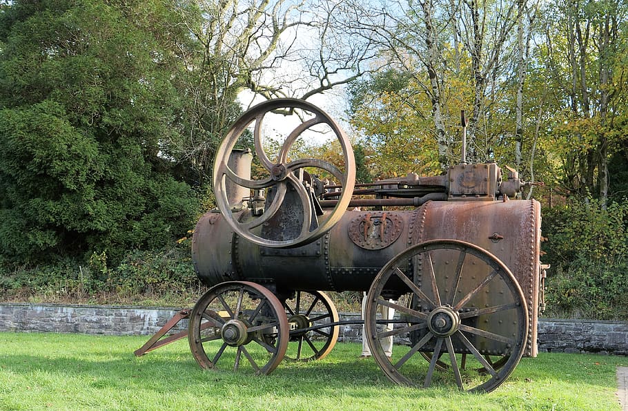 old steam engine, railway, train, transport, locomotive, travel HD wallpaper