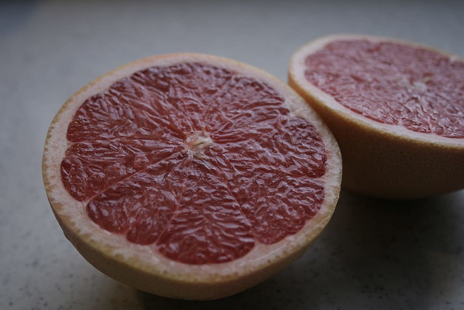 Grapefruit, citrus, close up, orange, red, food, food and drink, HD wallpaper