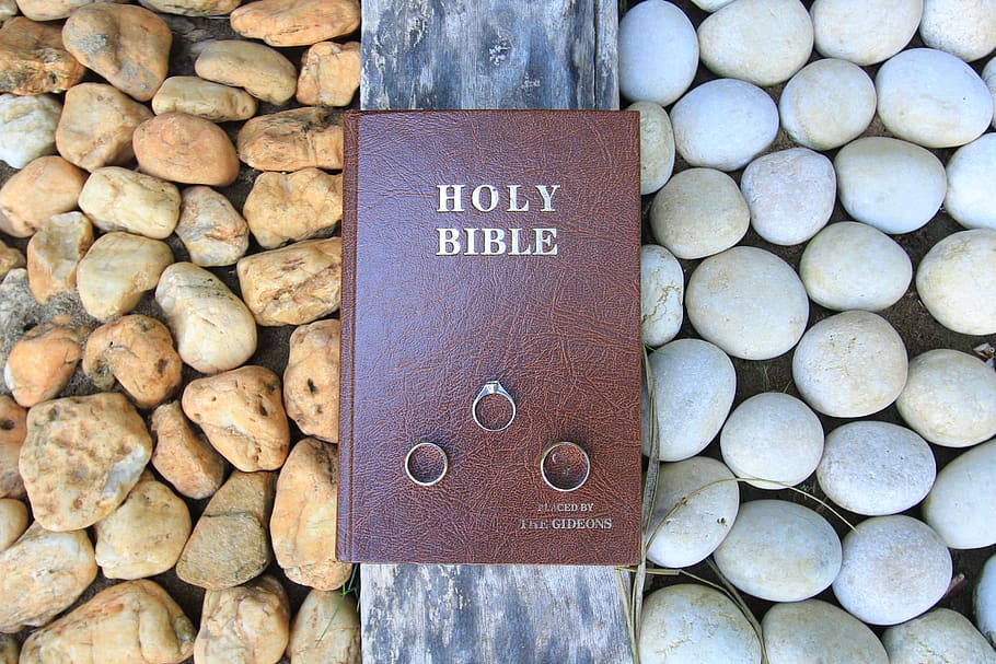 bible, ring, wedding ring, text, large group of objects, western script HD wallpaper