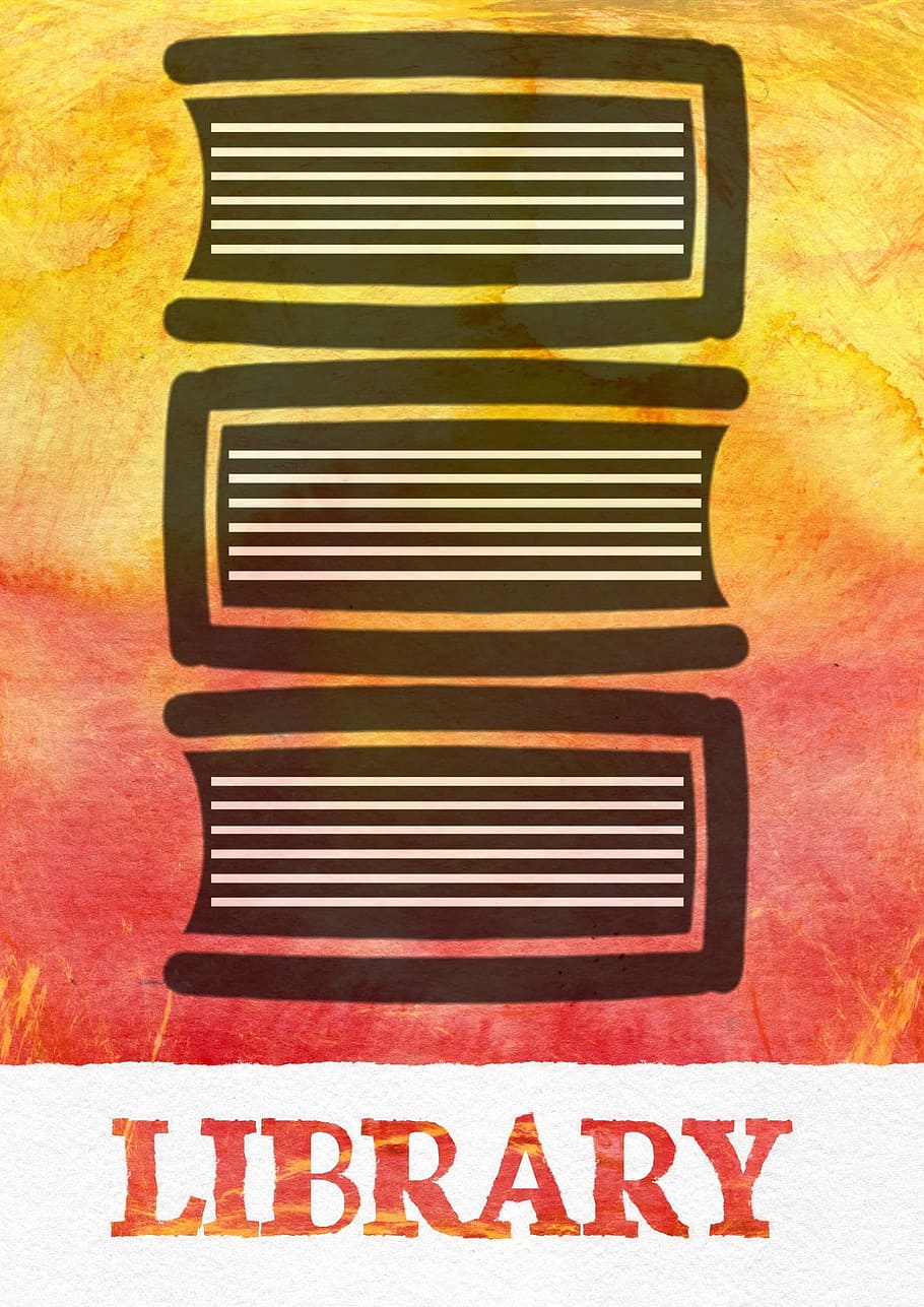 three, books, library, knowledge, graphics, text, no people HD wallpaper