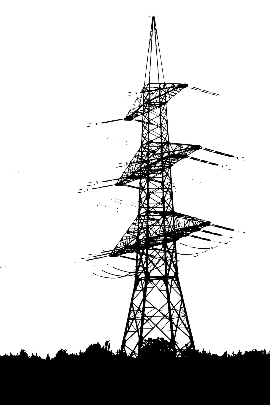 graphic, graphical, tower, mast, construction, architecture HD wallpaper