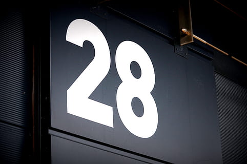 Black Board Showing Number 28, black background, information HD wallpaper
