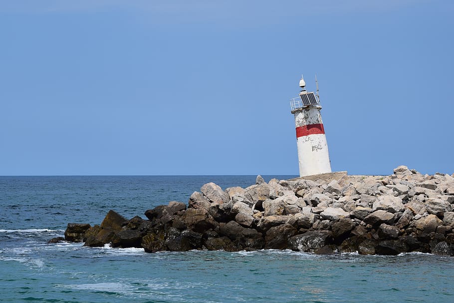 lighthouse, agva, turkey, sea, landscape, nature, water, guidance HD wallpaper
