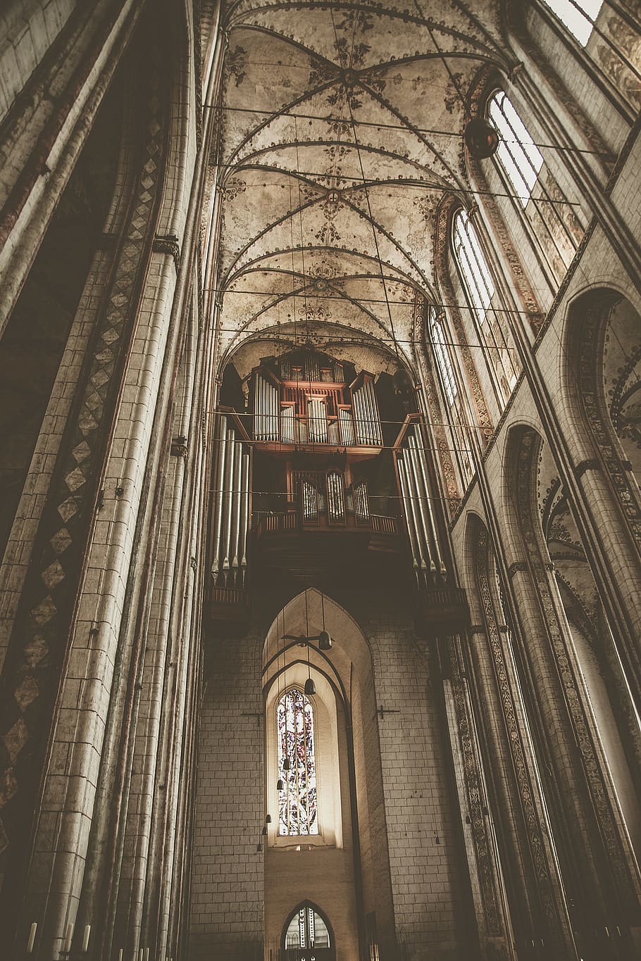 brown concrete building interior, architecture, church, apse HD wallpaper