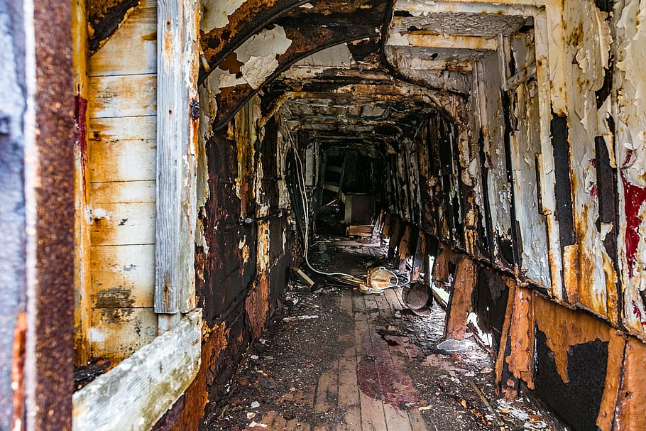 Brown Building Pathway, abandoned, broken, daylight, decaying HD wallpaper