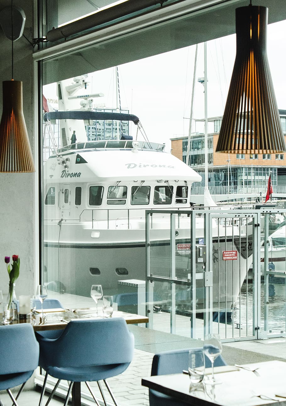 white yacht, furniture, chair, boat, transportation, vehicle HD wallpaper