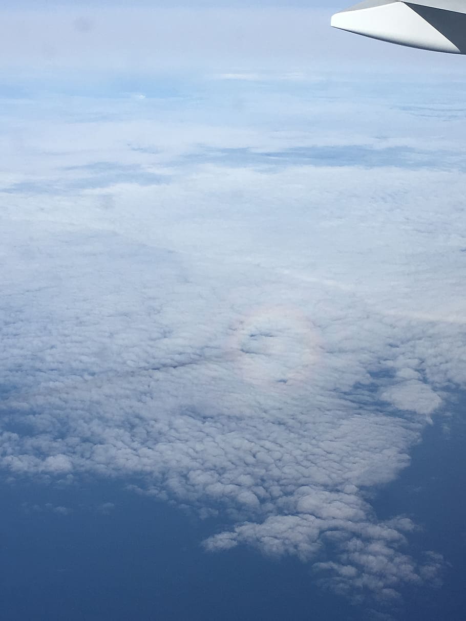 rainbow, clouds, sky, airplane, cloud - sky, air vehicle, beauty in nature HD wallpaper