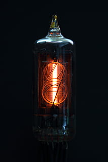 nixie, tube, indicator, vacuum, digit, glass, electronic, display HD wallpaper