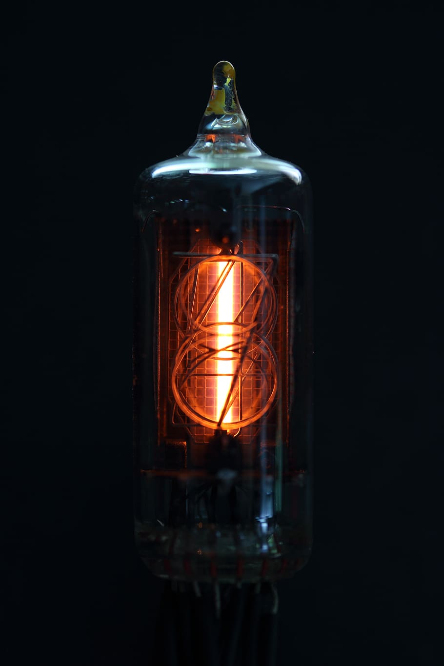 nixie, tube, indicator, vacuum, digit, glass, electronic, display HD wallpaper