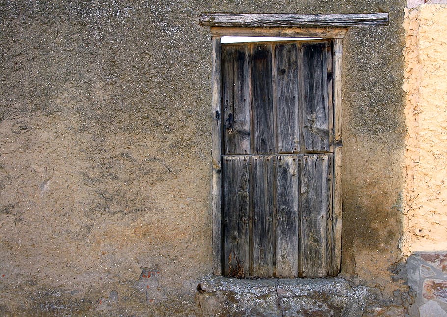door, wooden door, puerta, puerta de madera, old door, puerta vieja, HD wallpaper