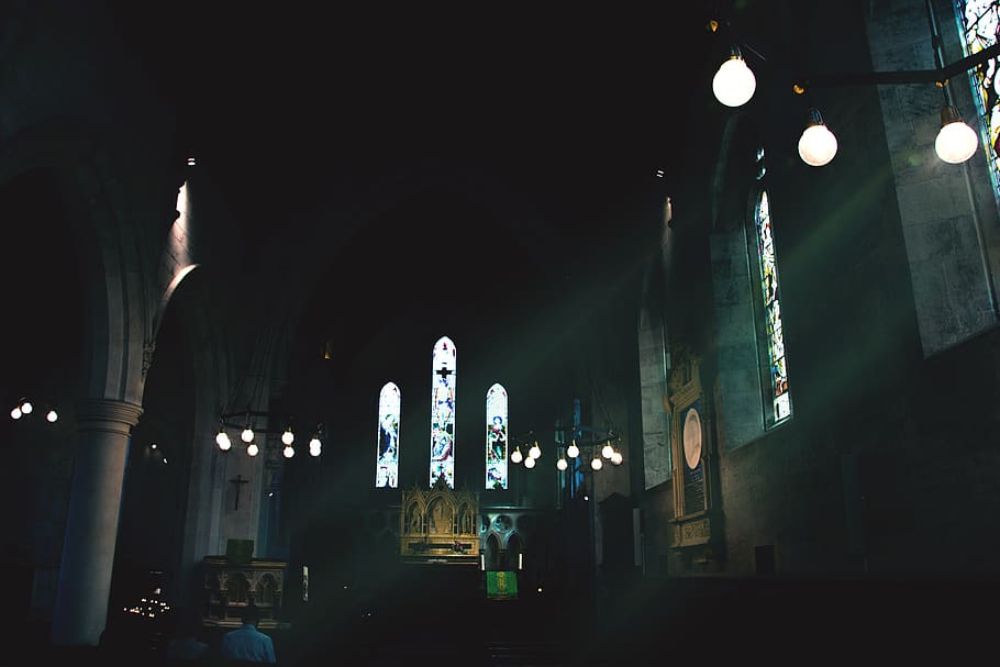 denmark, copenhagen, altar, architecture, chapel, dim, interiors HD wallpaper