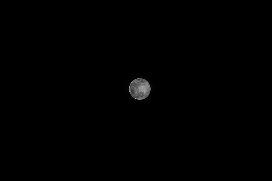 moon in dark sky, nature, outdoors, astronomy, universe, space HD wallpaper