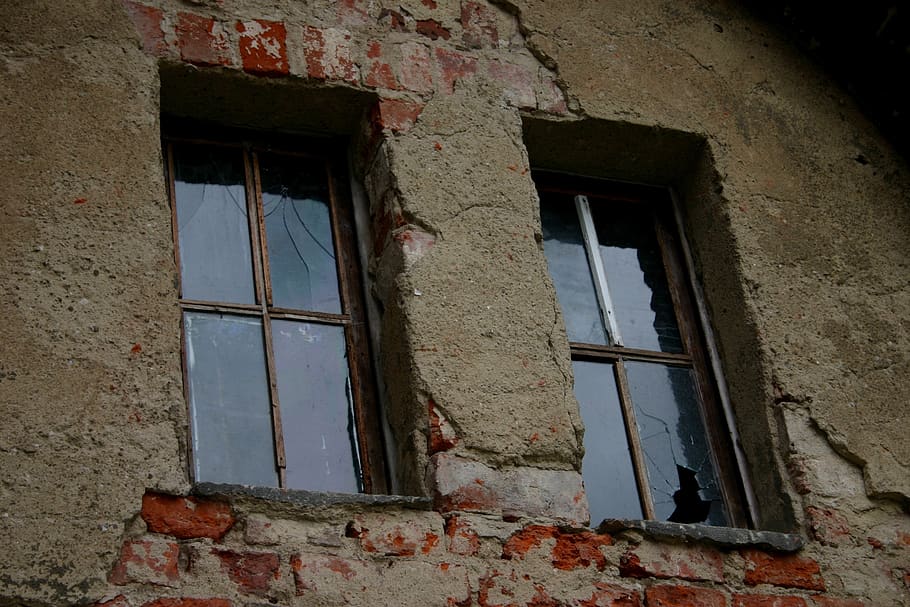 window, building, architecture, old, facade, house, abandoned HD wallpaper