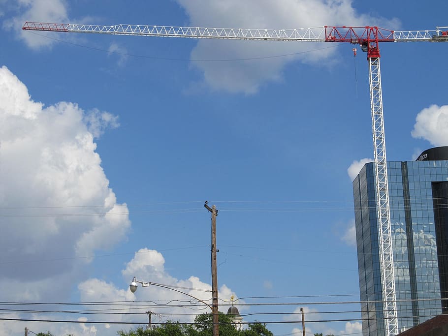 crane, site, construction, area, work, job, sky, cloud - sky HD wallpaper
