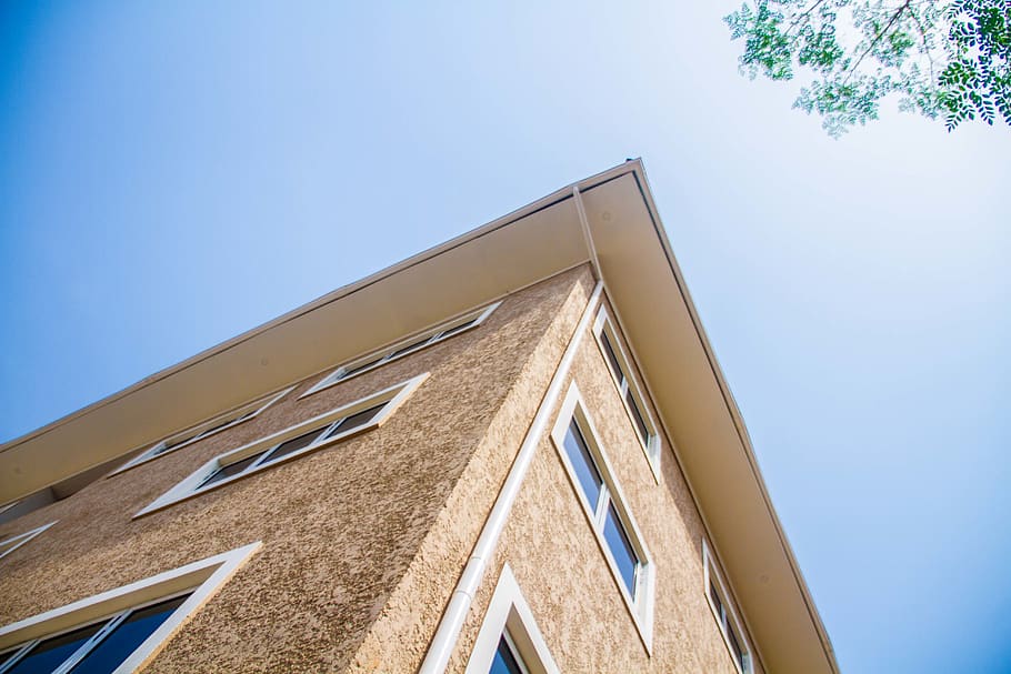 home decor, window, building, office building, corner, triangle HD wallpaper